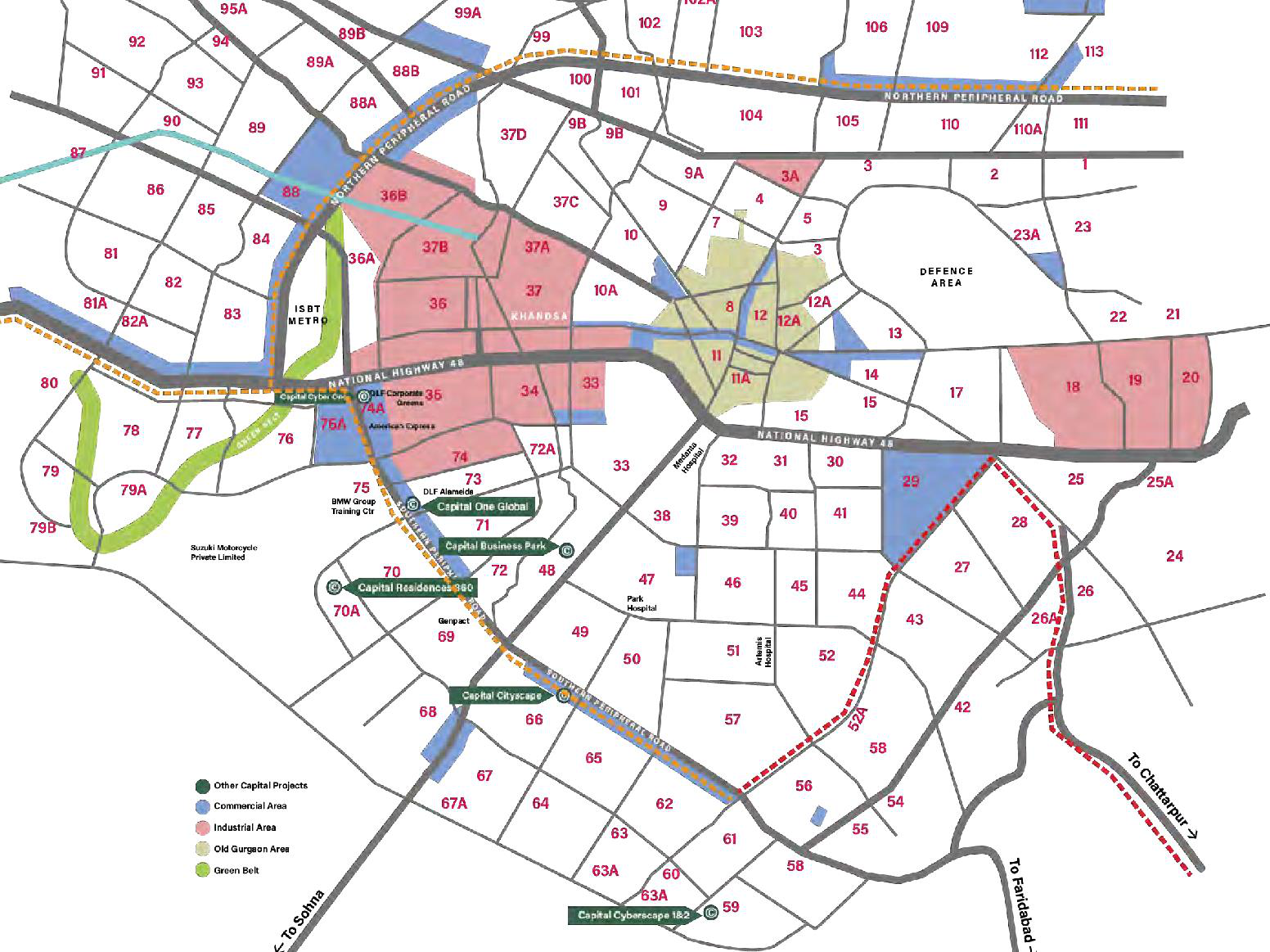 Connectivity Map of Hans Business Park
